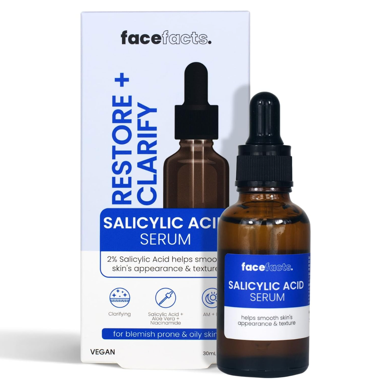 Facefacts Restore & Clarify Salicylic Acid Serum 30ml