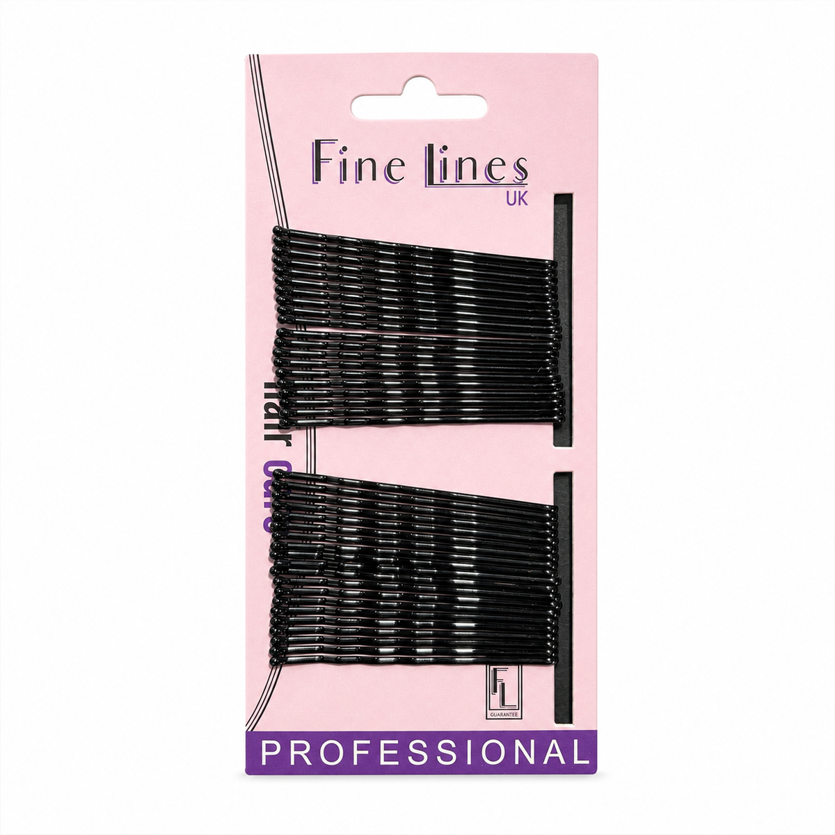 Fine Lines 6.5cm Black Bobby Pins 40pc