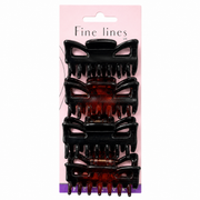 Fine Lines 6cm Claw Clip 4pc
