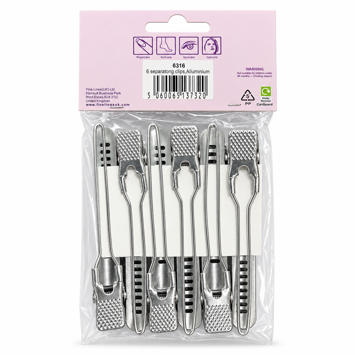 Fine Lines Aluminium Separatong Clips 6pc