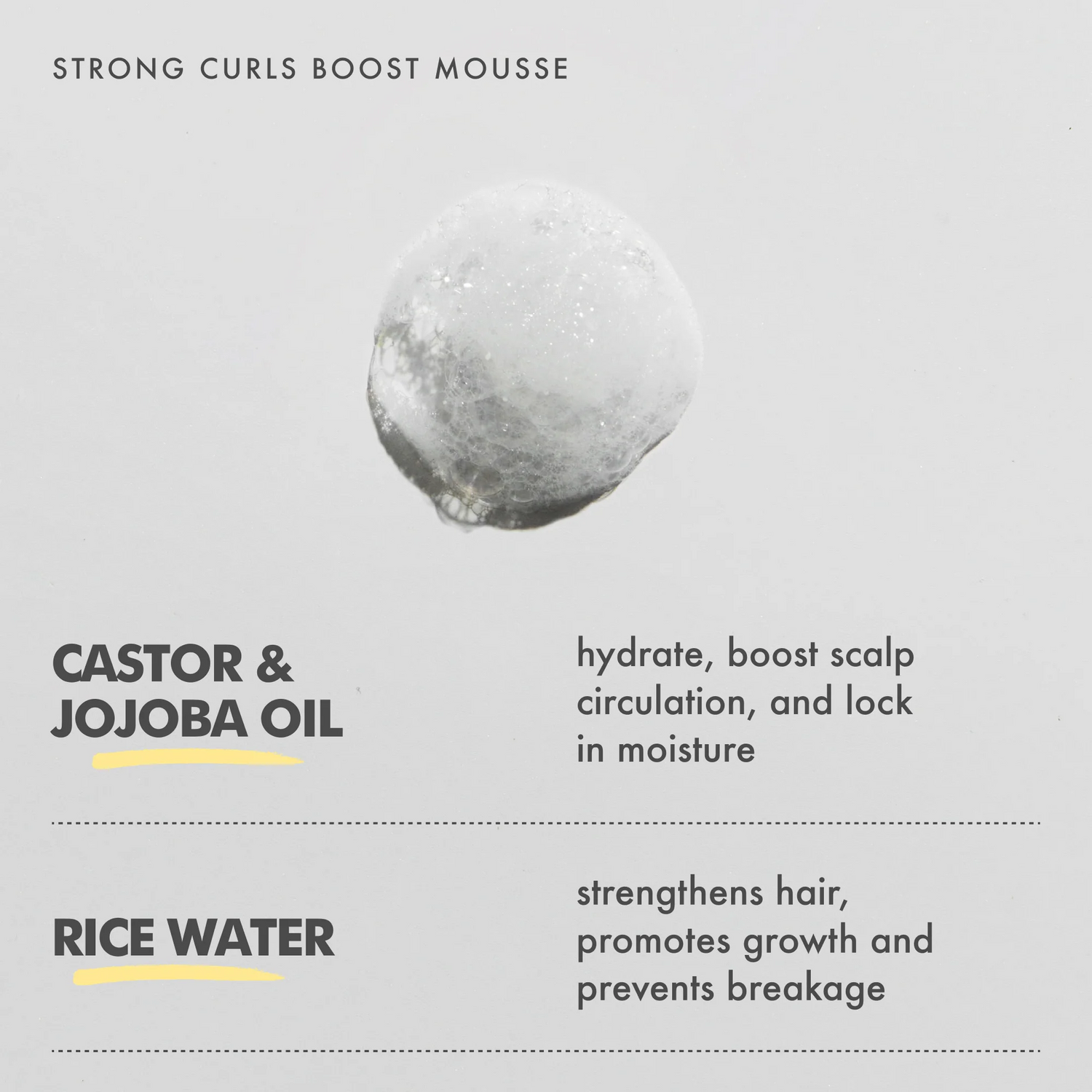 Umberto Giannini Strong Curls Boost Mousse Rosemary Oil Strengthening Styling Foam 290ml