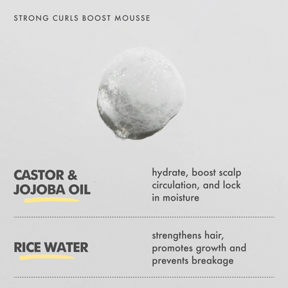 Umberto Giannini Strong Curls Boost Mousse Rosemary Oil Strengthening Styling Foam 290ml