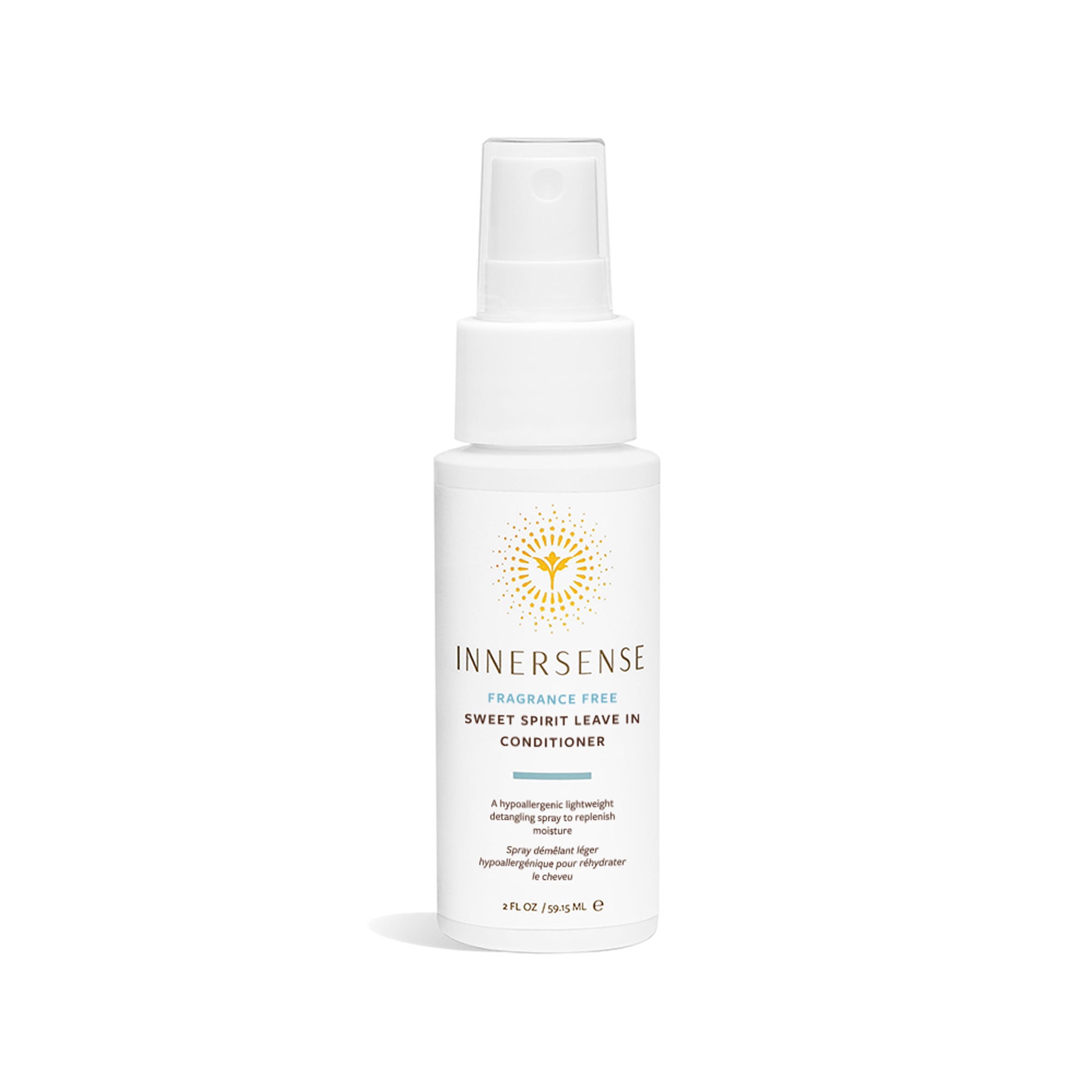Lightweight Fragrance Free Leave-In Detangling Mist for Dry & Frizzy Hair. innersense sweet spirit leave in conditioner fragrance free