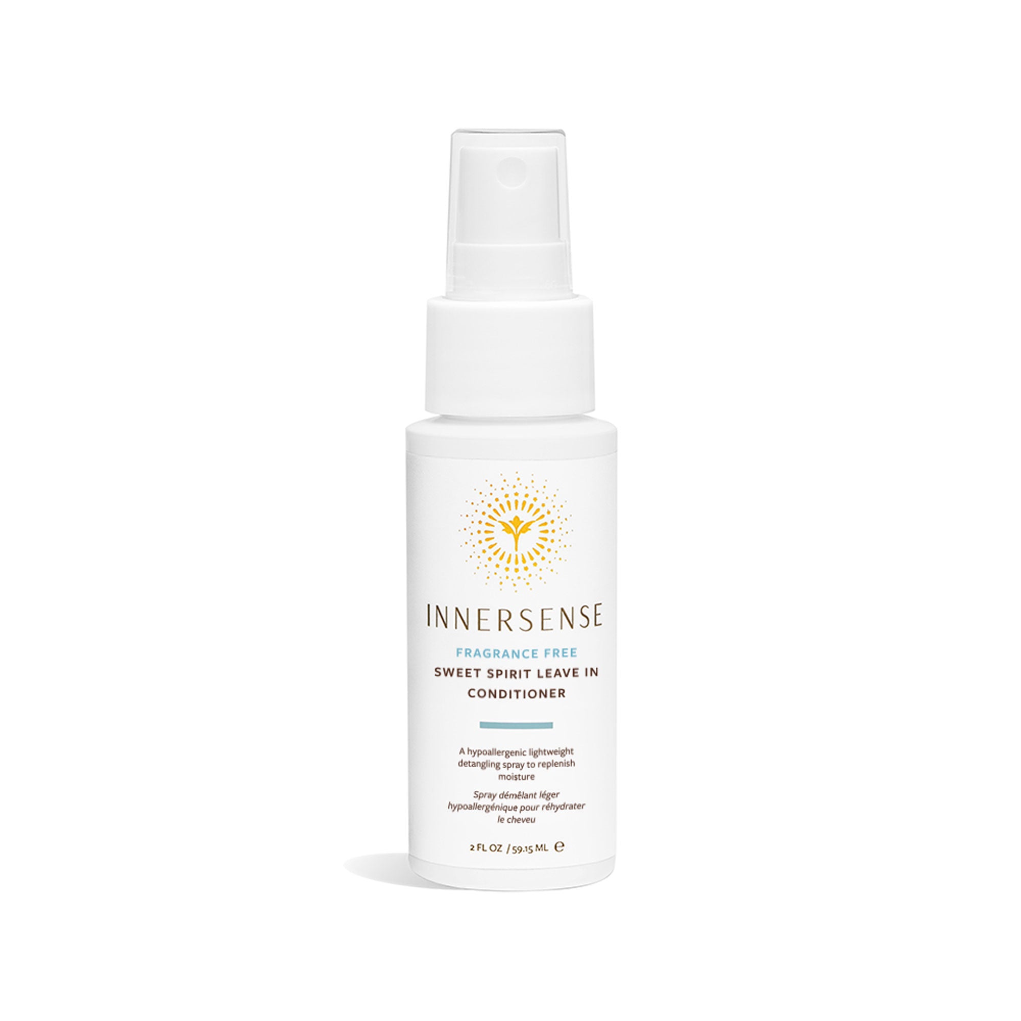 Lightweight Fragrance Free Leave-In Detangling Mist for Dry & Frizzy Hair. innersense sweet spirit leave in conditioner fragrance free