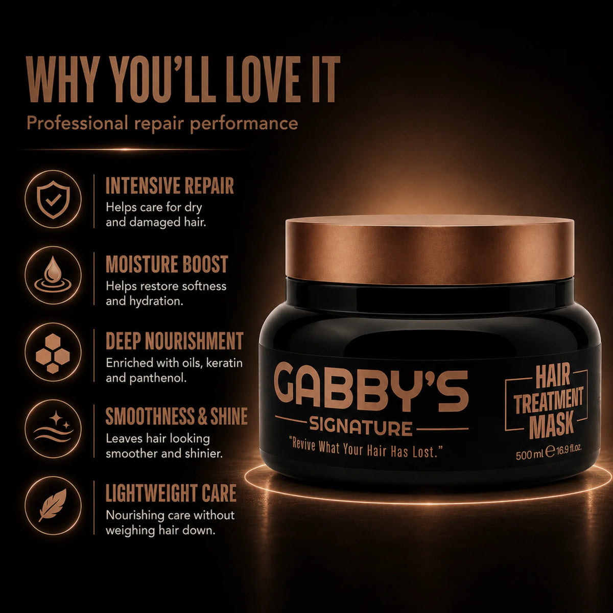 Gabby's Signature 12-In-1 Hair Treatment Mask 500ml