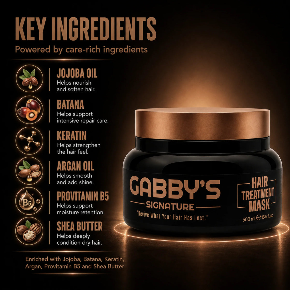 Gabby's Signature 12-In-1 Hair Treatment Mask 500ml
