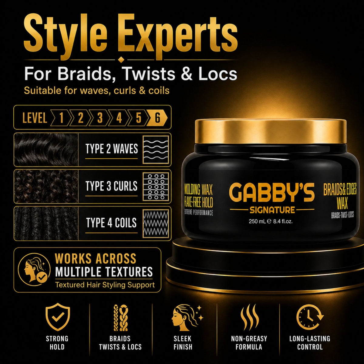 Gabby's Signature Braids & Edges Wax 250ml