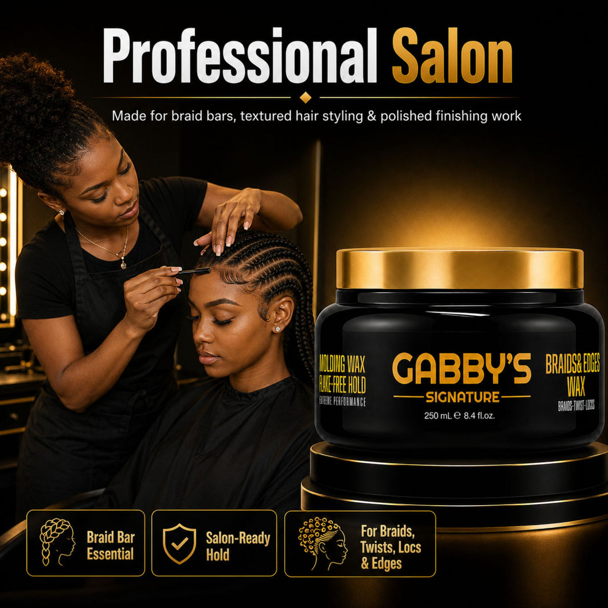 Gabby's Signature Braids & Edges Wax 250ml