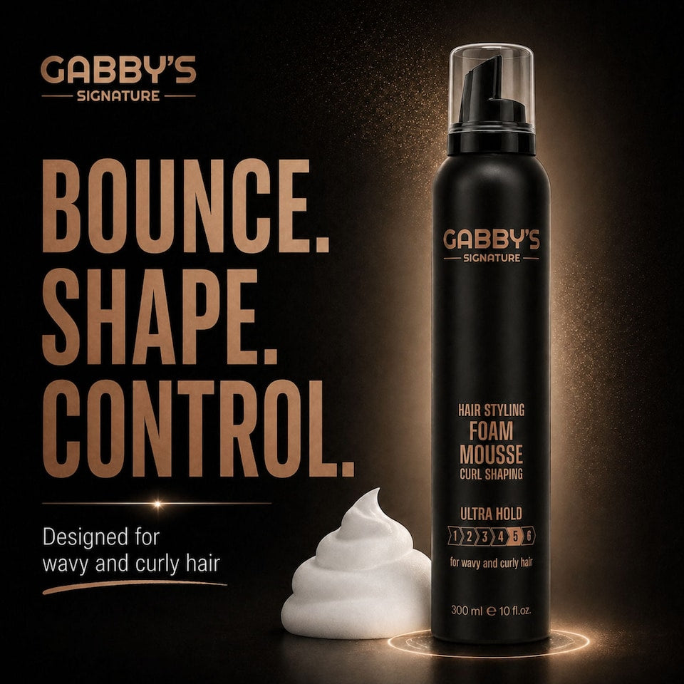Gabby's Signature Hair Styling Foam Mousse Curl Shaping Ultra Hold 300ml