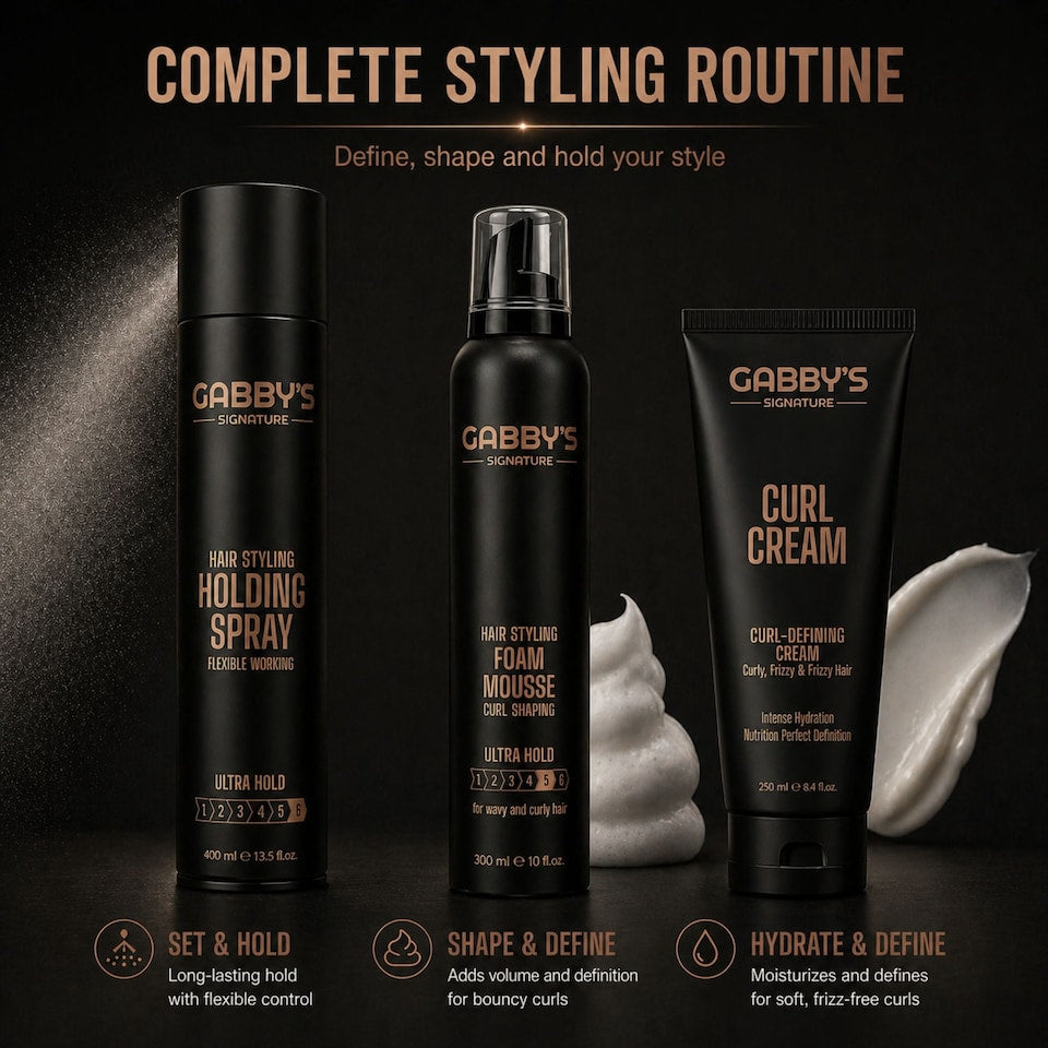 Gabby's Signature Hair Styling Foam Mousse Curl Shaping Ultra Hold 300ml