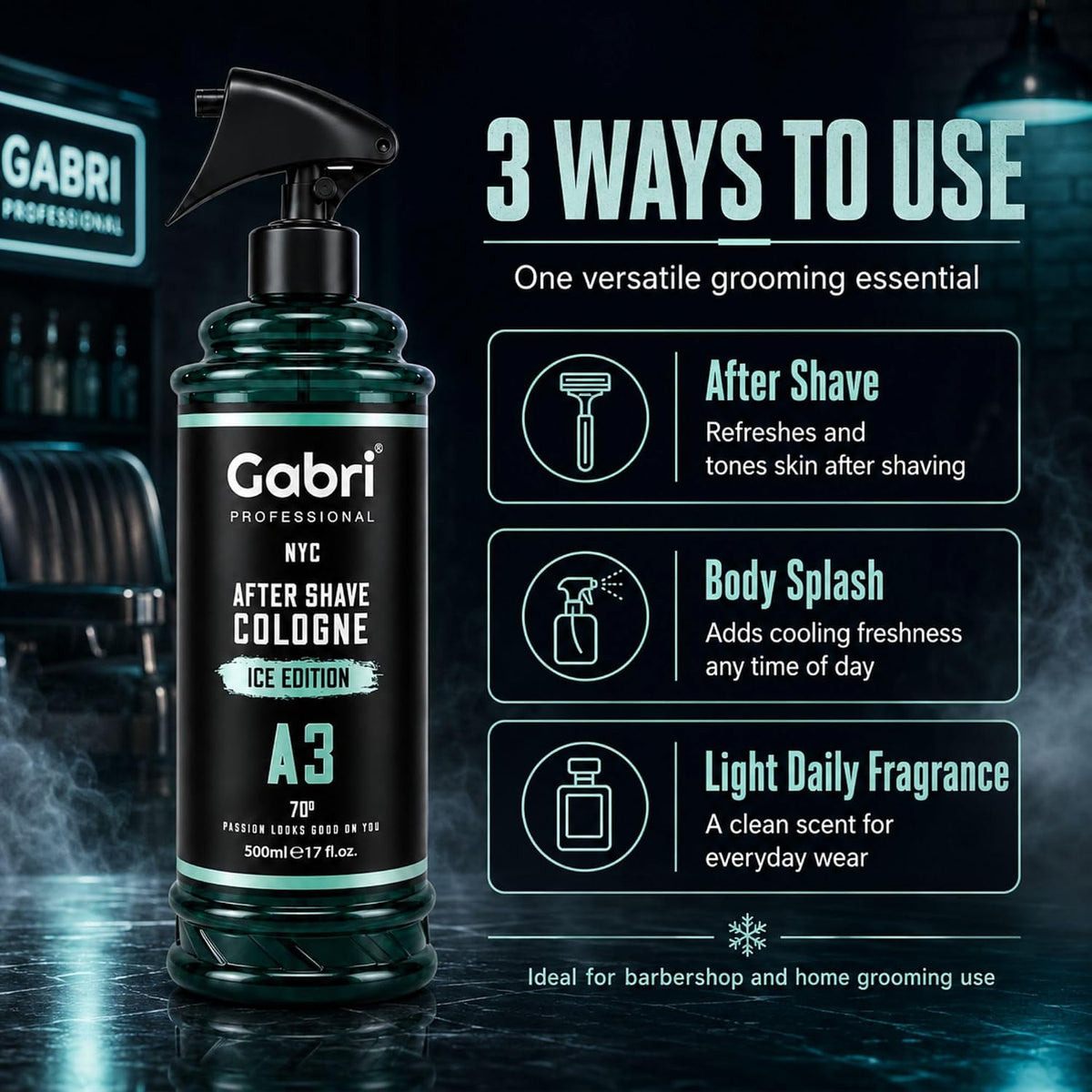 Gabri Professional A3 After Shave Cologne Ice Edition 500ml