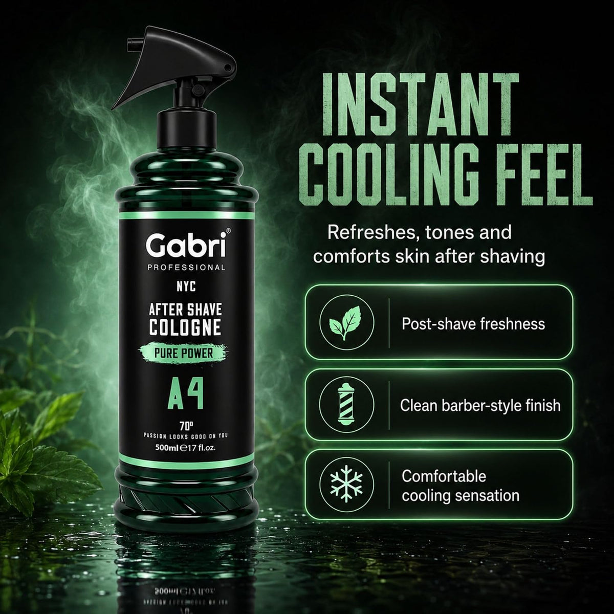 Gabri Professional A4 After Shave Cologne Pure Power 500ml