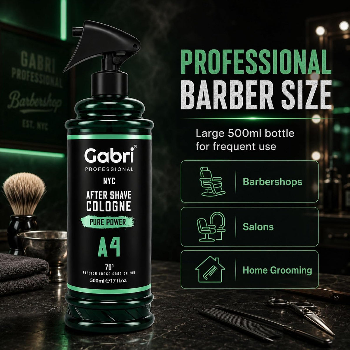 Gabri Professional A4 After Shave Cologne Pure Power 500ml