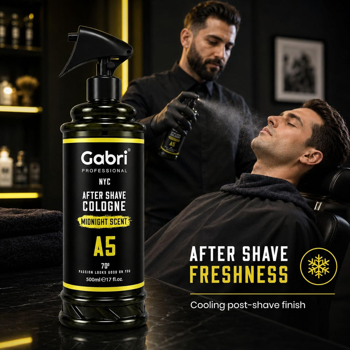 Gabri Professional A5 After Shave Cologne Midnight Scent 500ml