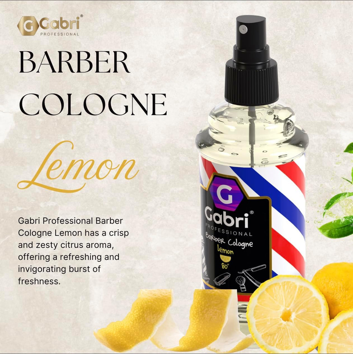 Gabri Professional After Shave Cologne Lemon