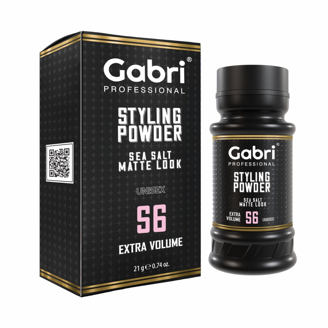 Gabri Professional Hair Styling Powder Sea Salt Matte Look S6 Extra Volume 21g