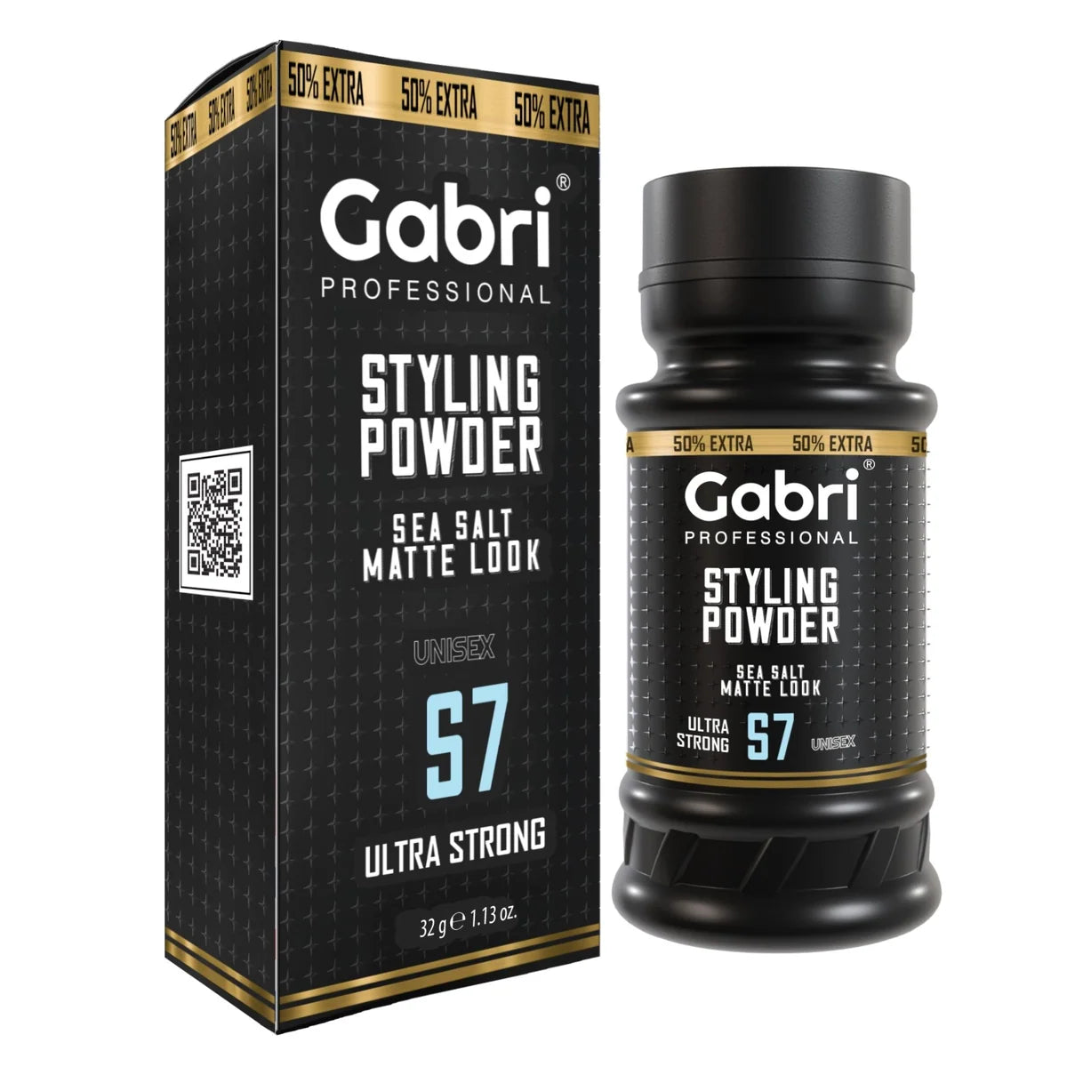 Gabri Professional Hair Styling Powder Sea Salt Matte Look S7 Ultra Strong 32g
