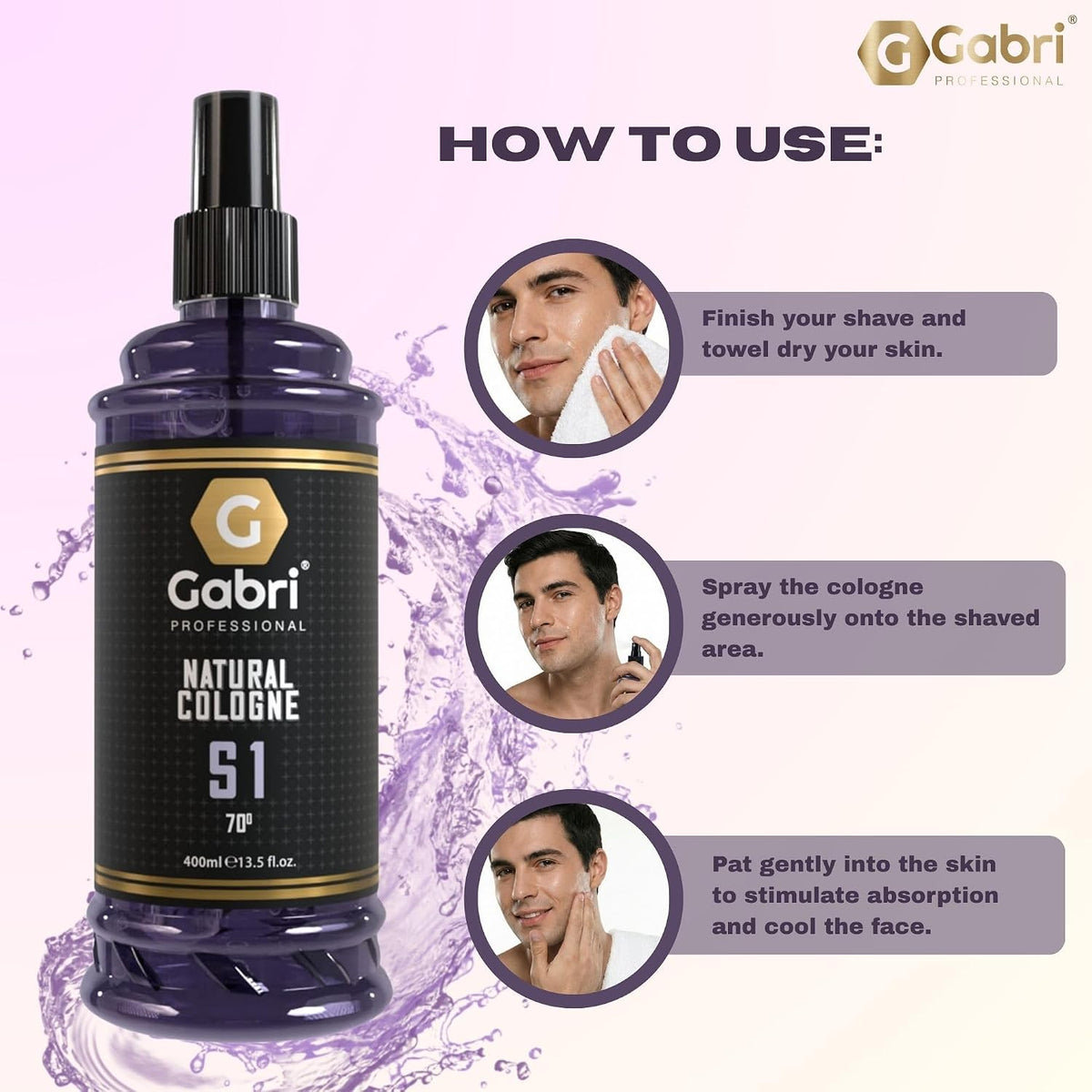 Gabri Professional S1 Citrus Fresh After Shave Cologne 400ml