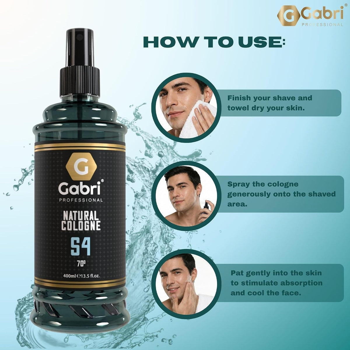 Gabri Professional S4 Floral Woody After Shave Cologne 400ml