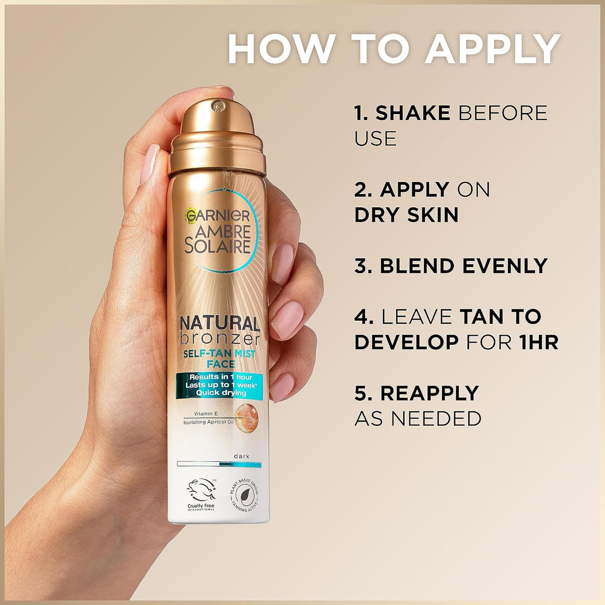 Garnier Ambre Solaire Natural Bronzer Dark Self-Tan Mist