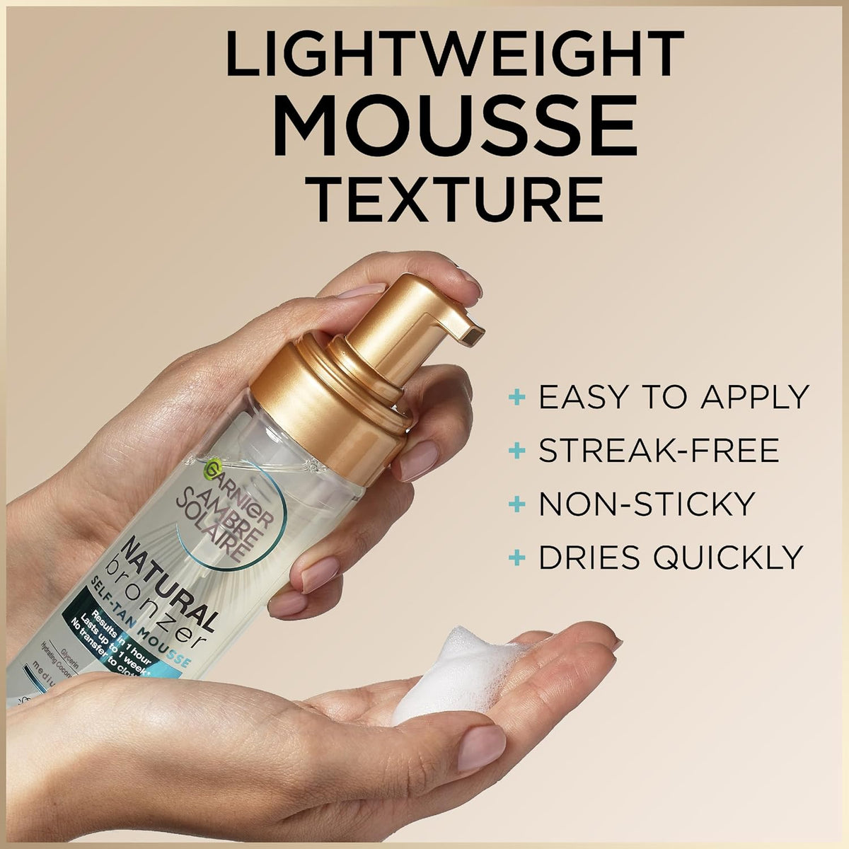 Garnier Ambre Solaire Natural Bronzer Medium Self-Tan Mousse 200ml