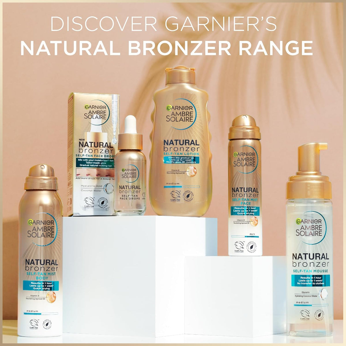 Garnier Ambre Solaire Natural Bronzer Medium Self-Tan Mousse 200ml