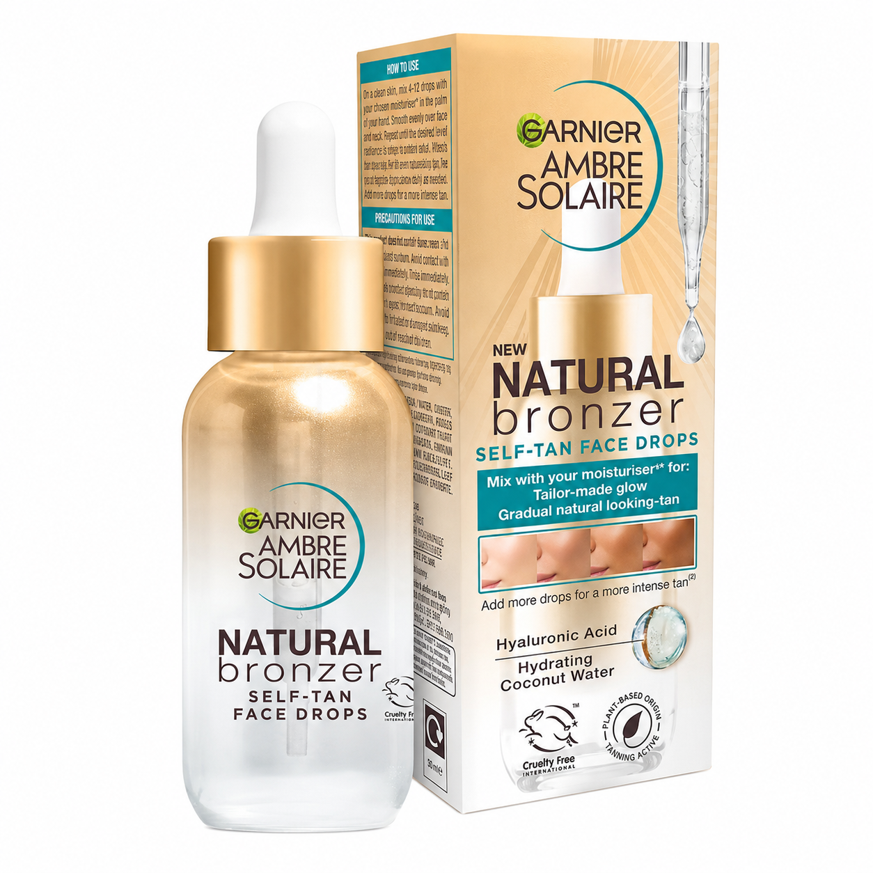 Garnier Ambre Solaire Natural Bronzer Self-Tan Face Drops 30ml