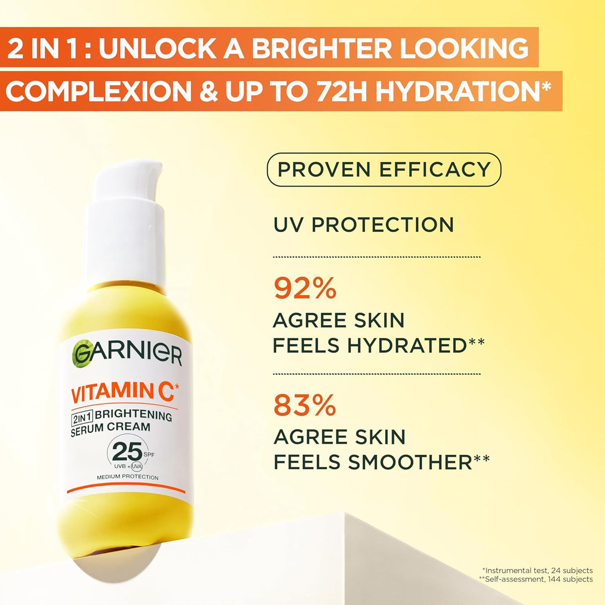 Garnier Vitamin C 2-in-1 Brightening Serum Cream SPF25 50ml