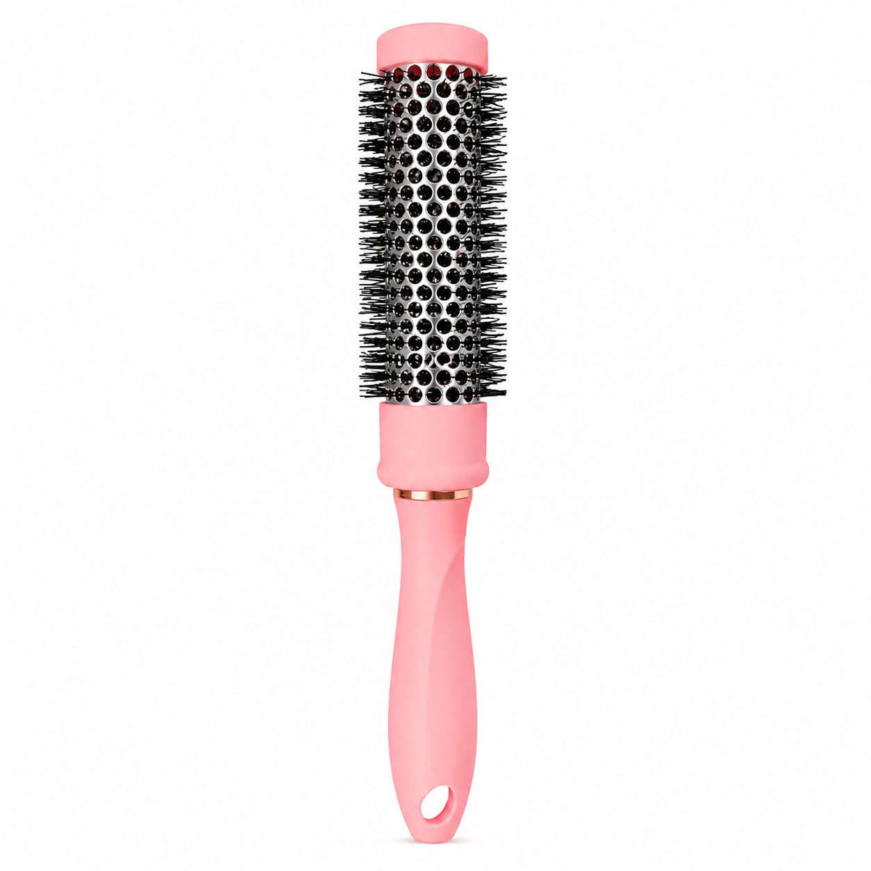 Glamour Studio 29mm Thermal Radial Brush in pink with ceramic vented barrel for blow drying, volumising, smoothing and creating soft curls.