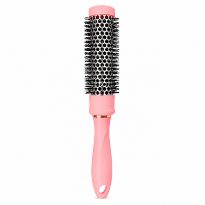 Glamour Studio 29mm Thermal Radial Brush in pink with ceramic vented barrel for blow drying, volumising, smoothing and creating soft curls.