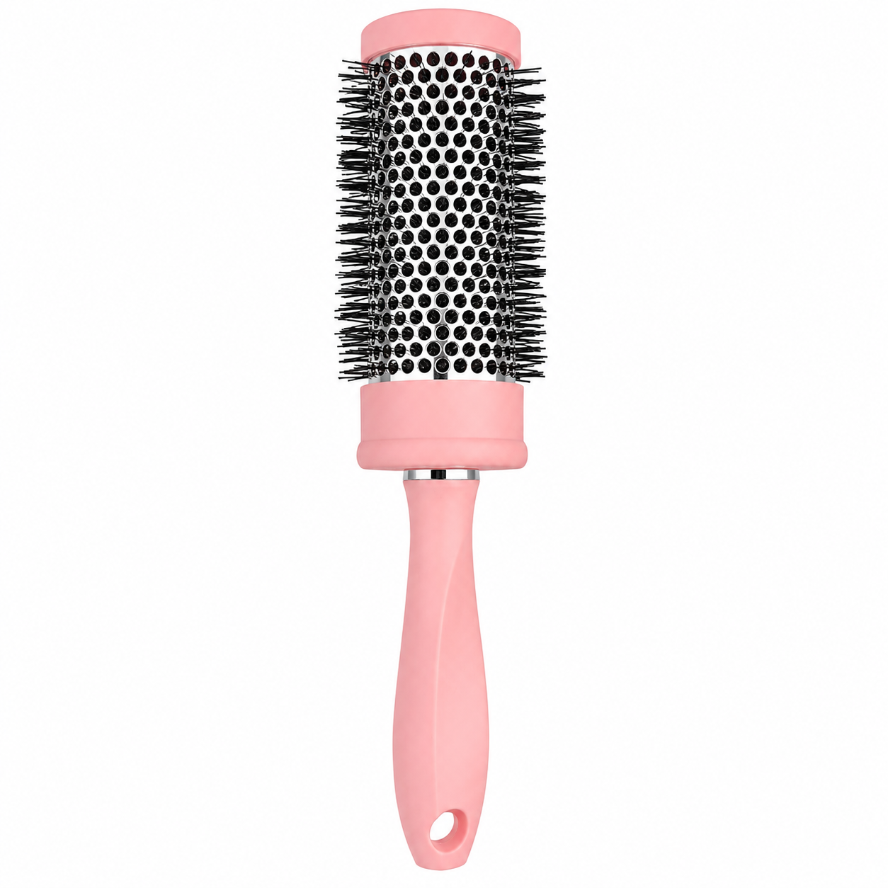 Glamour Studio 48mm Thermal Radial Brush Pink – heat-retaining blow-dry brush for faster drying, adding volume, lift and smooth salon-style finishes.

