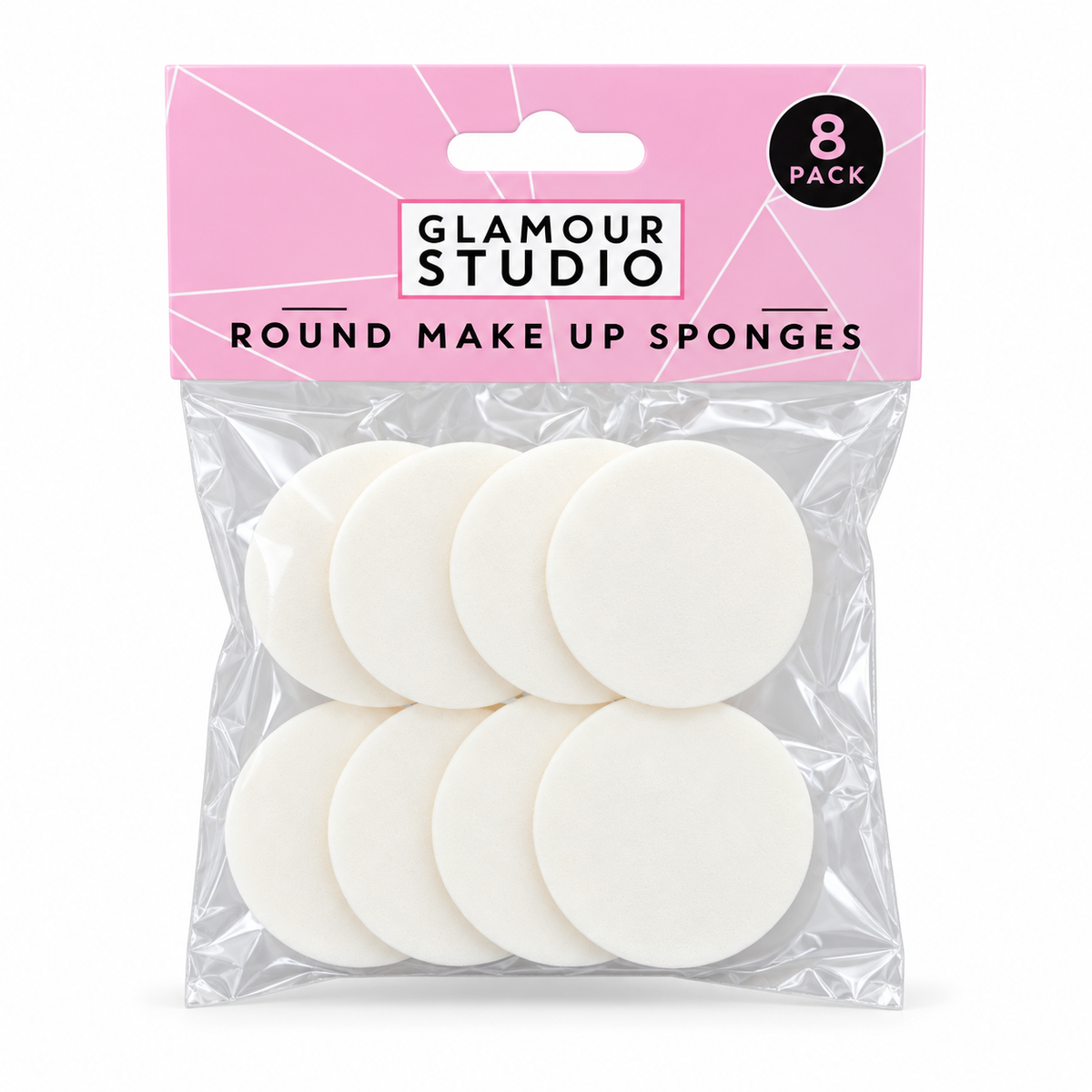 Glamour Studio Round Make Up Sponges 8 Pack