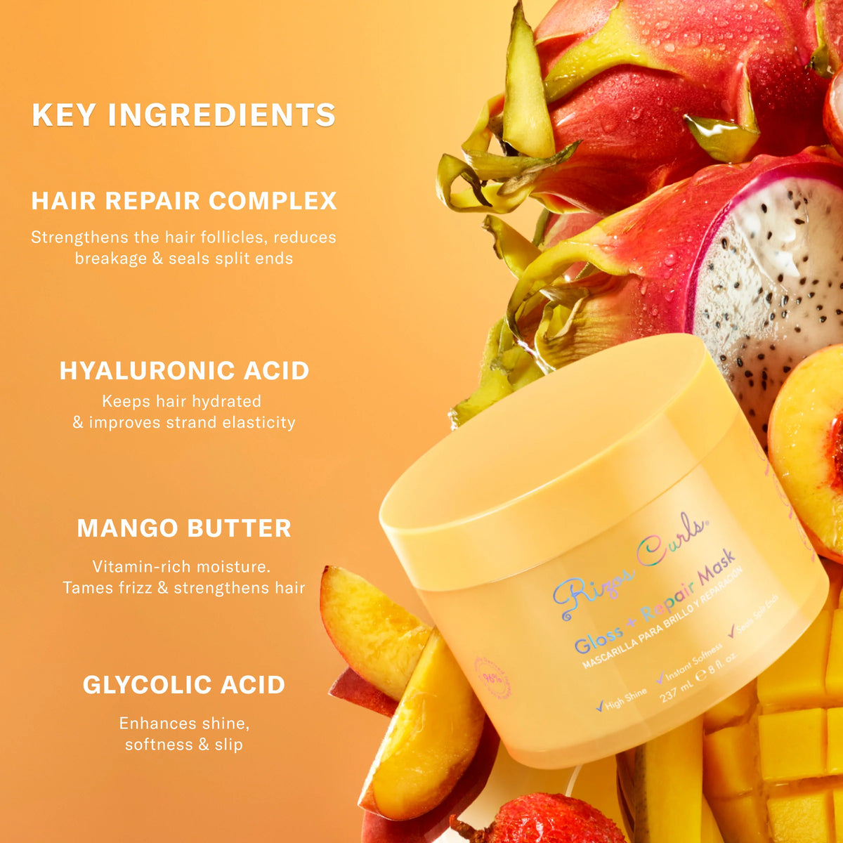Rizos Curls Gloss + Repair Mask 237ml