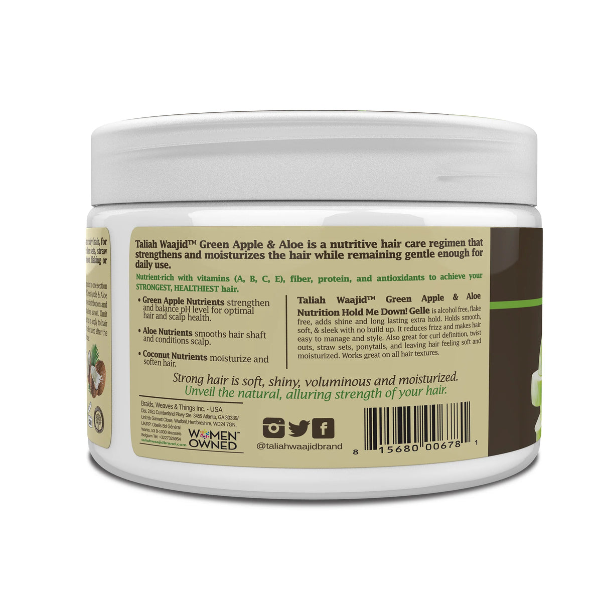 Taliah Waajid Green Apple & Aloe Nutrition Hold Me Down! Gelle 12oz