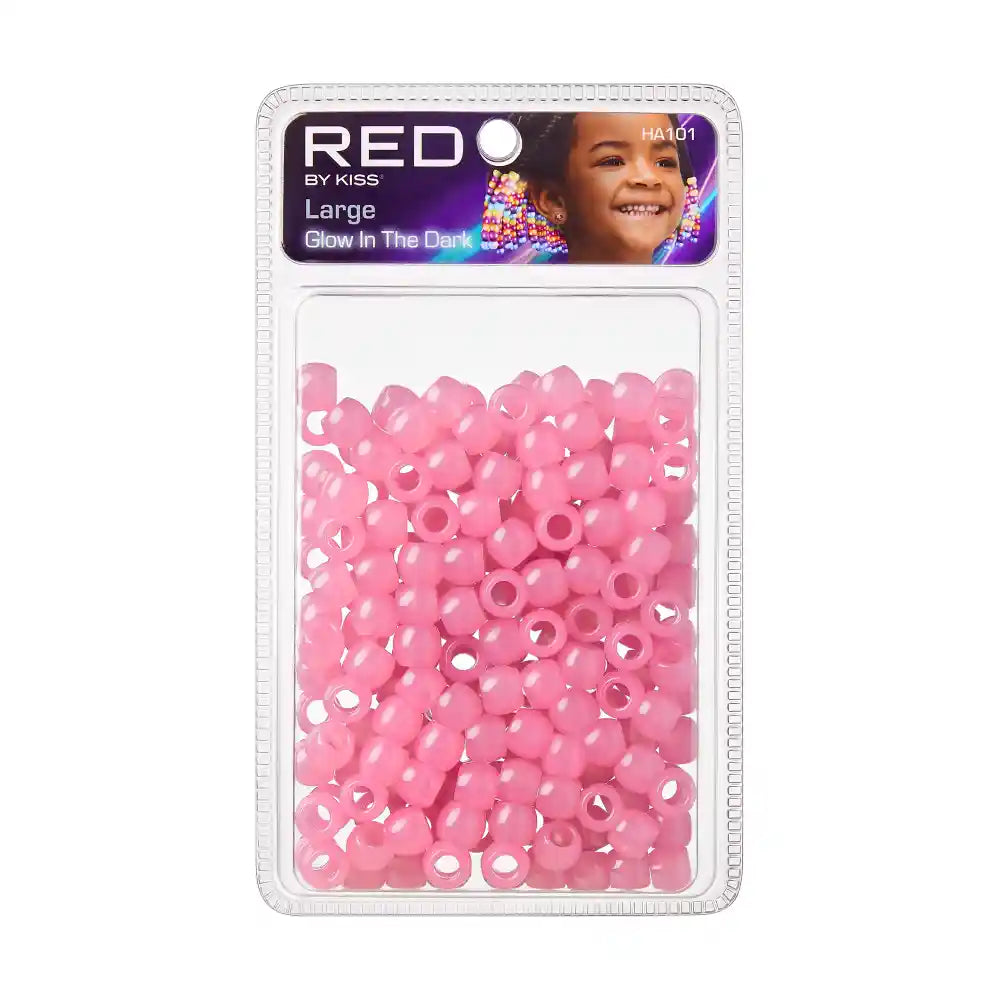 Red By Kiss Glow In The Dark Hair Beads