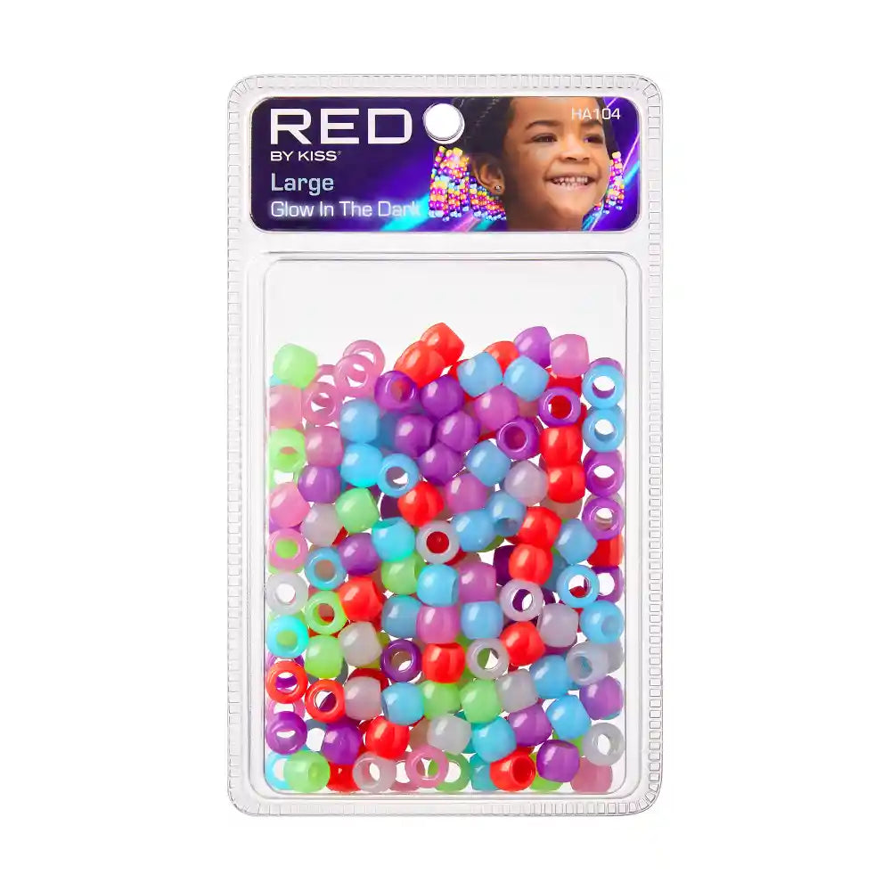 Red By Kiss Glow In The Dark Hair Beads