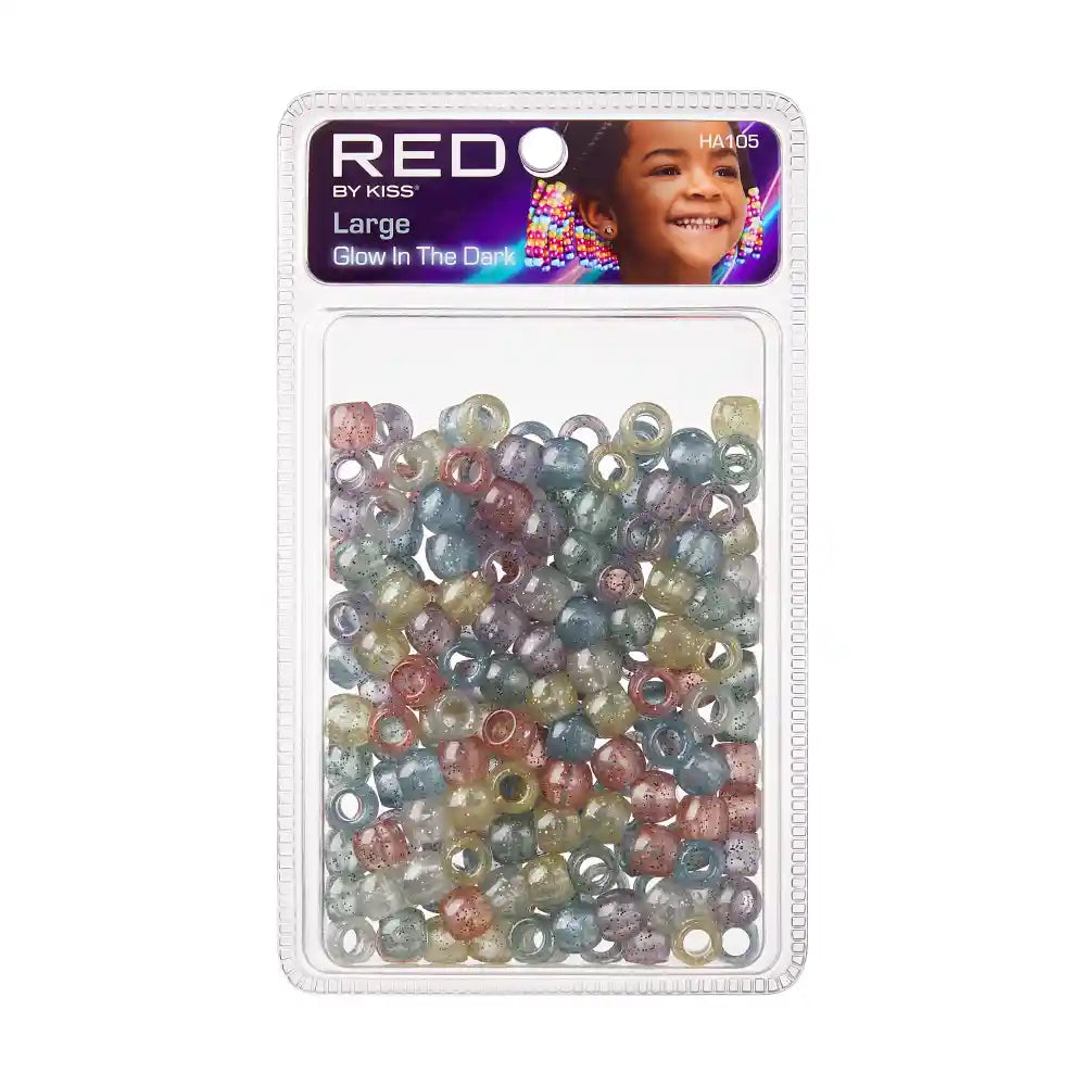 Red By Kiss Glow In The Dark Hair Beads