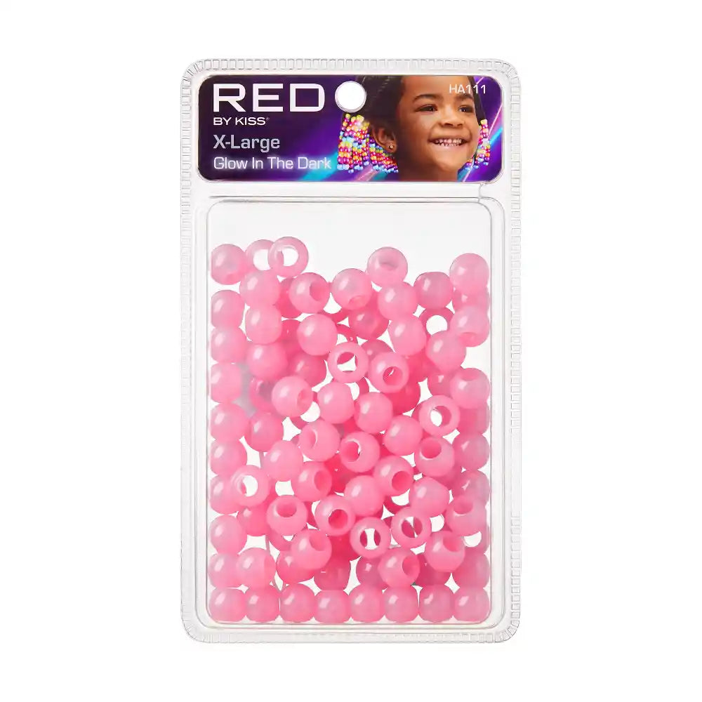 Red By Kiss Glow In The Dark Hair Beads