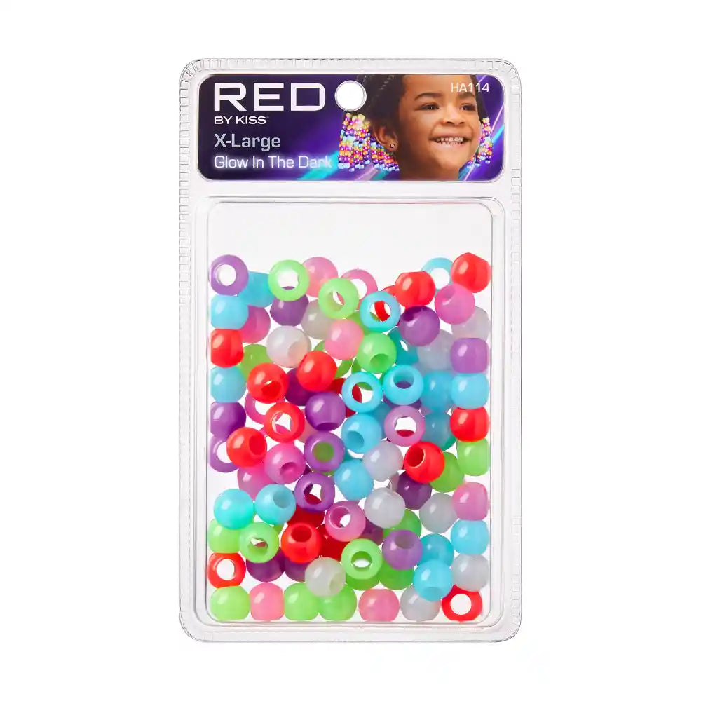 Red By Kiss Glow In The Dark Hair Beads