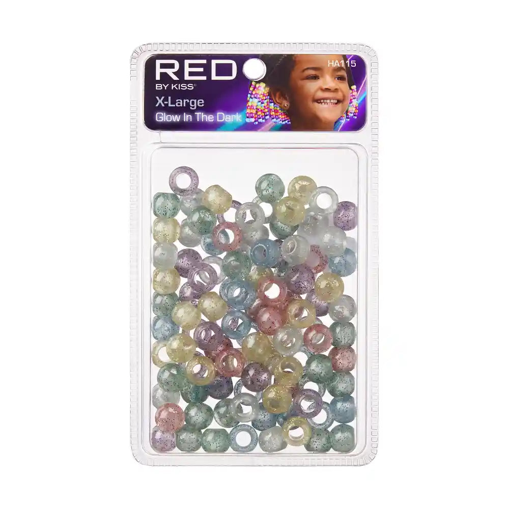Red By Kiss Glow In The Dark Hair Beads