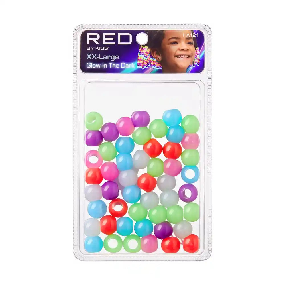 Red By Kiss Glow In The Dark Hair Beads