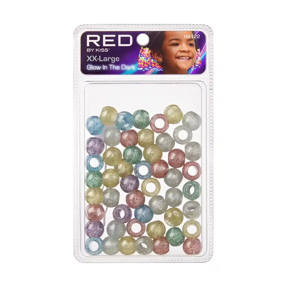 Red By Kiss Glow In The Dark Hair Beads