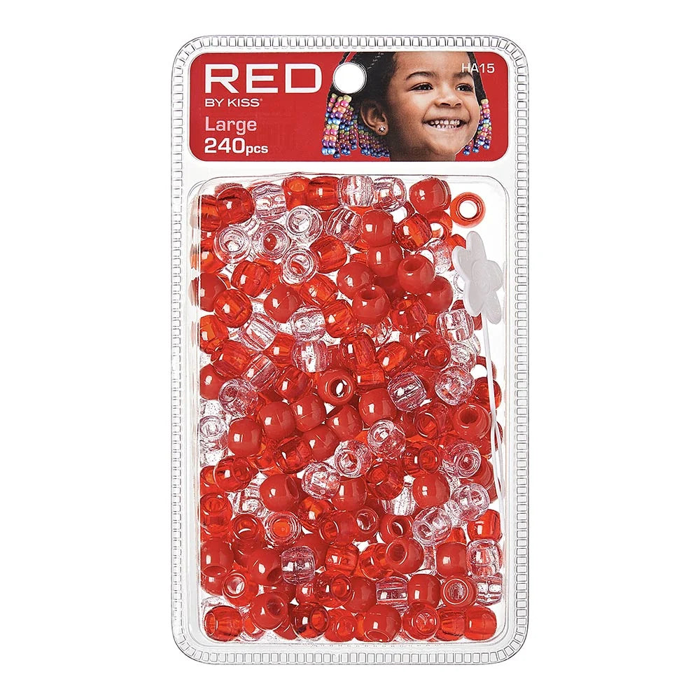 Red By Kiss Large Hair Beads (240pcs)