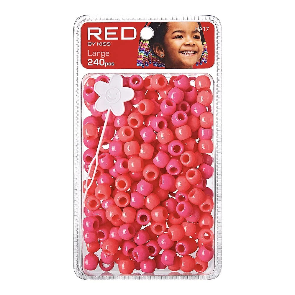 Red By Kiss Large Hair Beads (240pcs)
