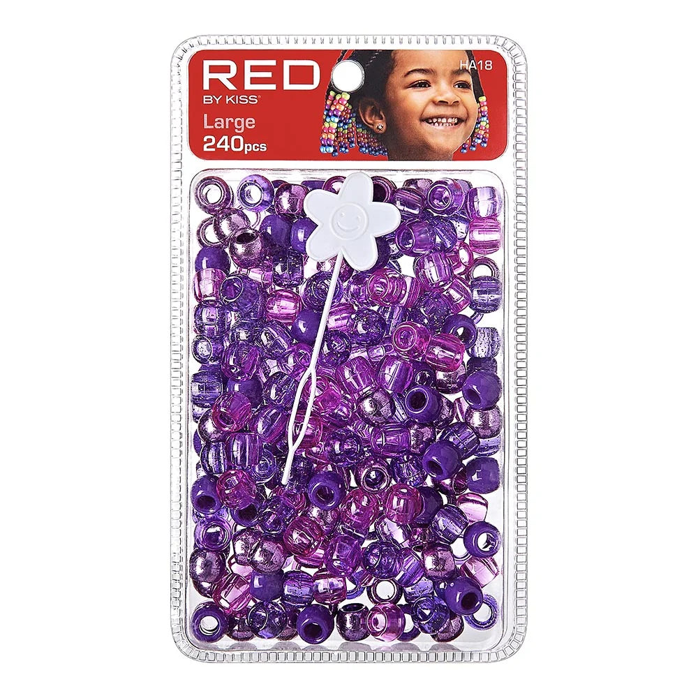 Red By Kiss Large Hair Beads (240pcs)