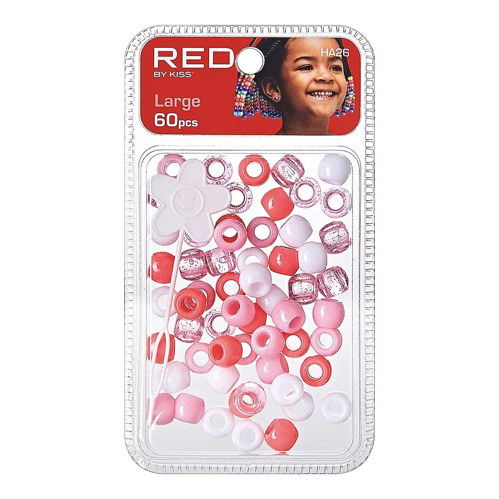Red By Kiss Large Hair Beads (60pcs)