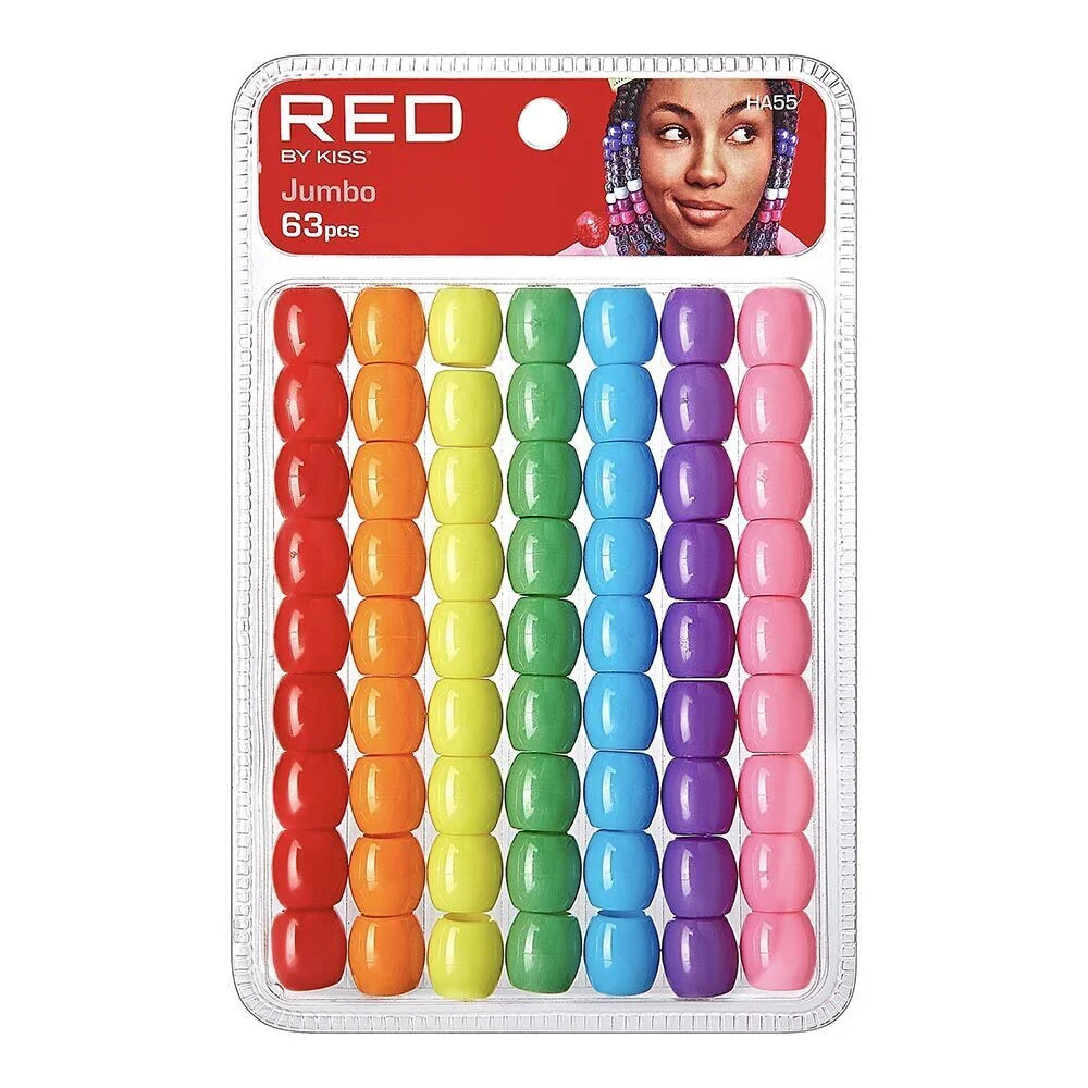Red By Kiss Jumbo Vivid Assorted Hair Beads (63pcs)