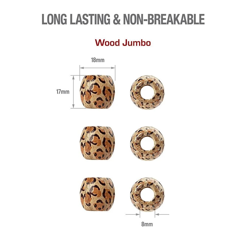 Red By Kiss Wood Jumbo Hair Beads