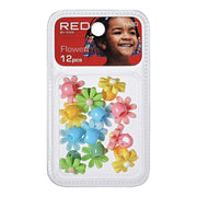 Red By Kiss Flower Shaped Hair Beads (12pcs)