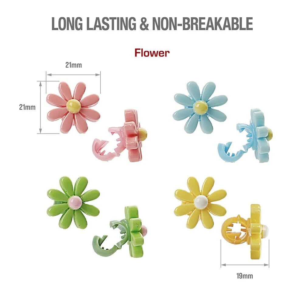 Red By Kiss Flower Shaped Hair Beads (12pcs)